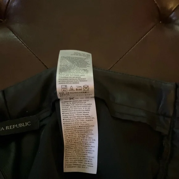 (Lori) Banana Republic Elegant Black Faux Leather Women’s Pants Sz 8 - Picture 10 of 10